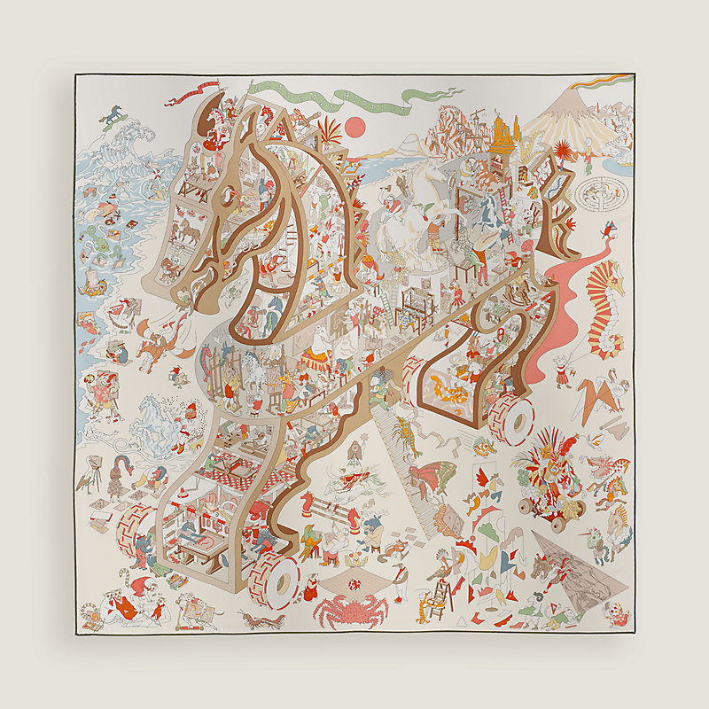 可憐でパワフル 【HERMES】Carre 90 Academia Hippica Academia Hippica scarf 90 | Hermès Mainland China